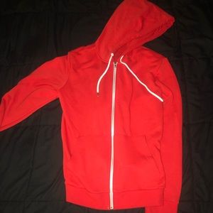 RED FOREVER 21 ZIP-UP